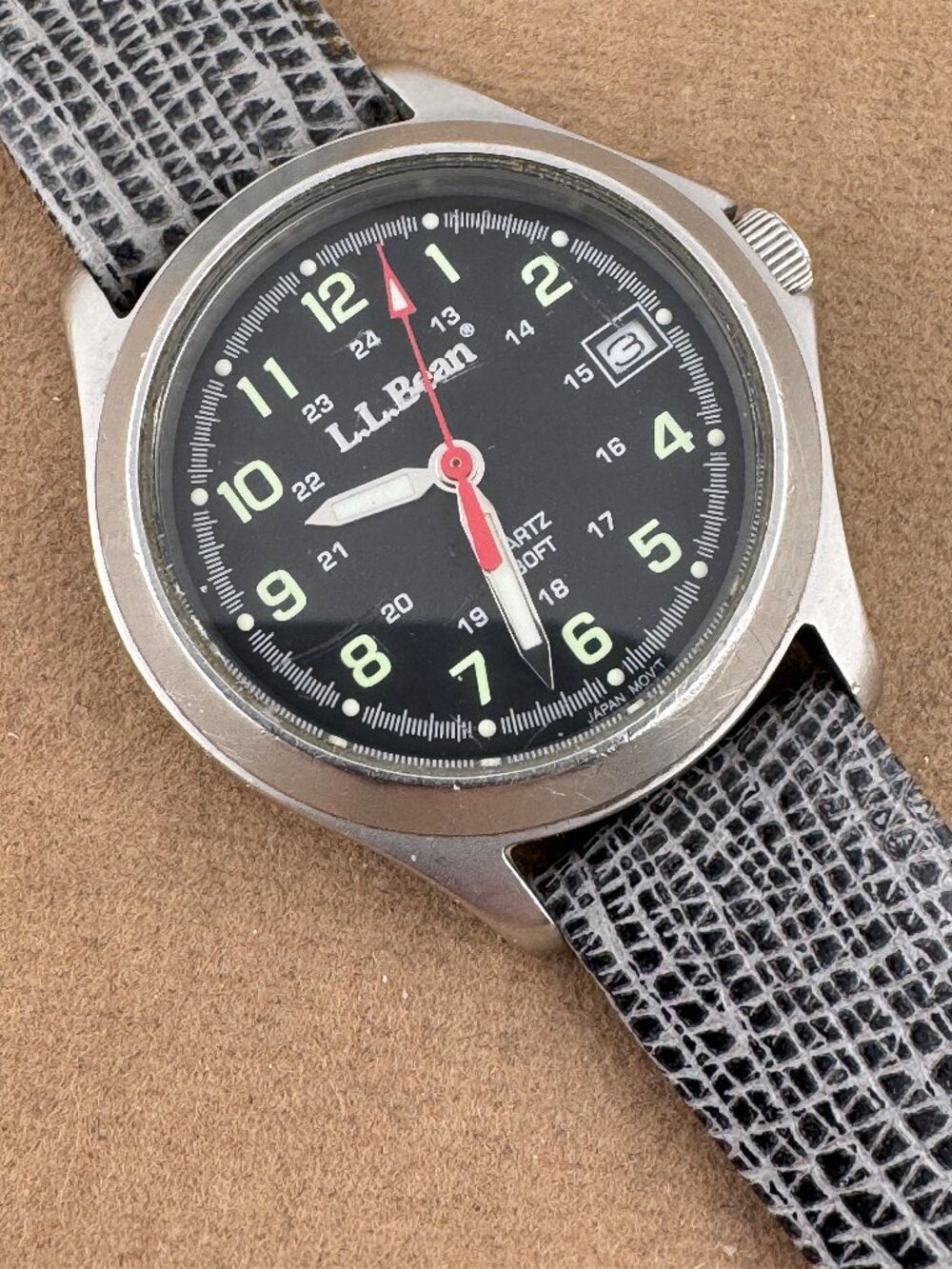 Vintage L. L. Bean 24 Hr Military Stainless Steel Watch